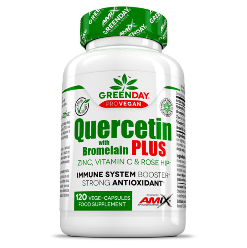 AMIX GreenDay ProVegan Quercetin a Bromelain, 120 kapslí
