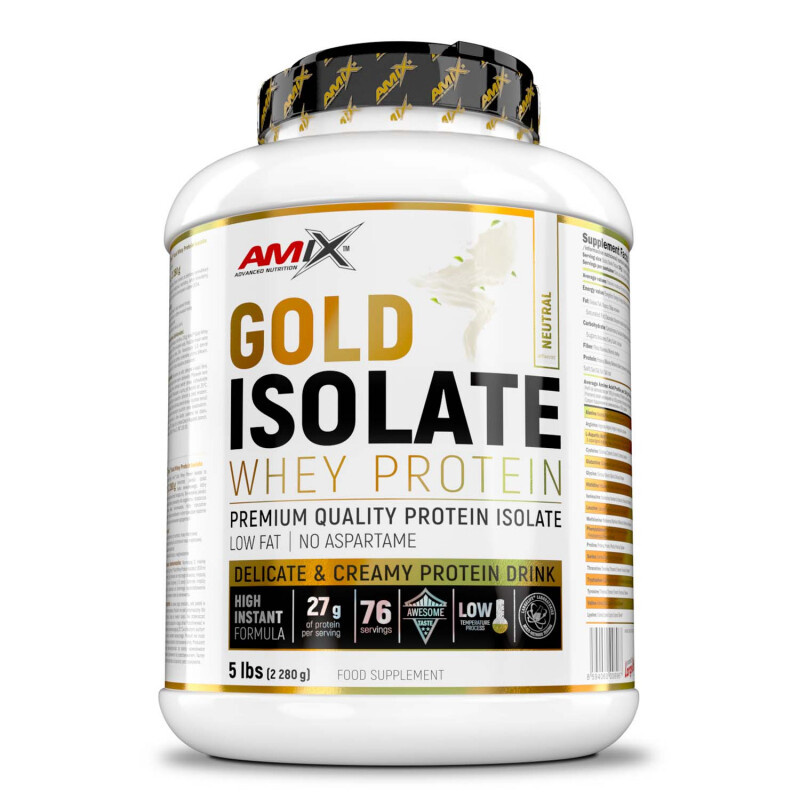 Amix Gold Whey Protein Isolate 2280 g Příchuť: Neochucený