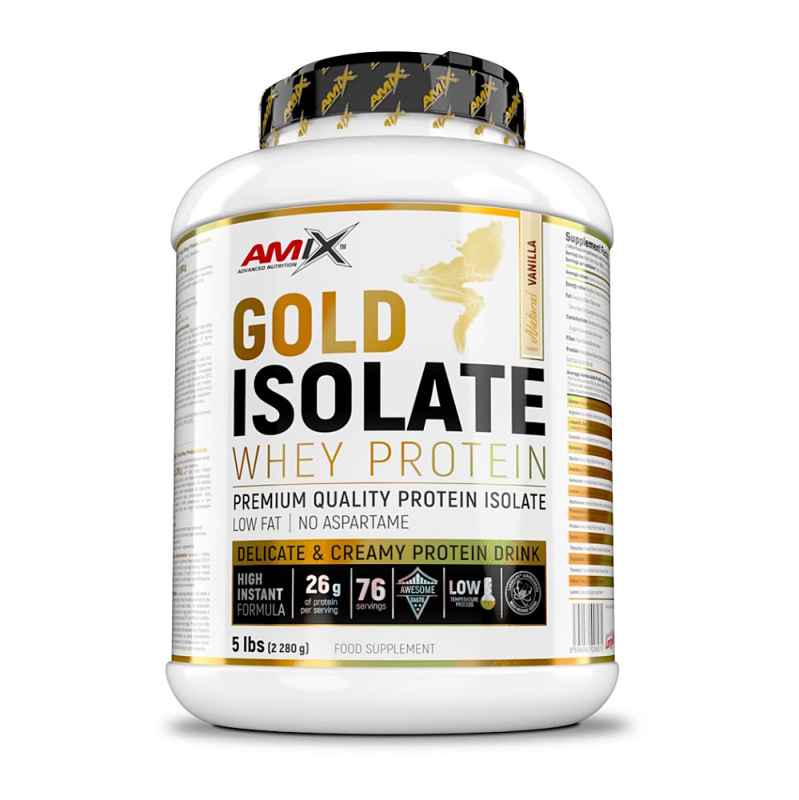 Amix Gold Whey Protein Isolate 2280 g Příchuť: Přírodní vanilka