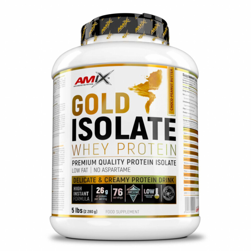Amix Gold Whey Protein Isolate 2280 g Příchuť: Čokoláda/Arašídové máslo