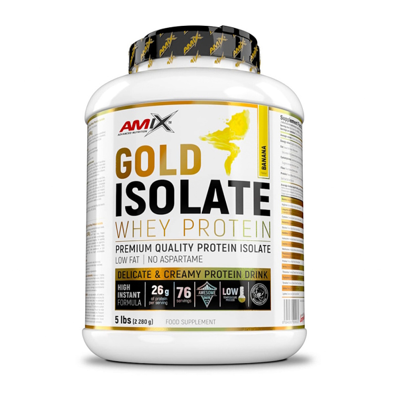 Amix Gold Whey Protein Isolate 2280 g Příchuť: Banán