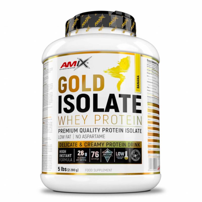 Amix Gold Whey Protein Isolate 2280 g Příchuť: Banán