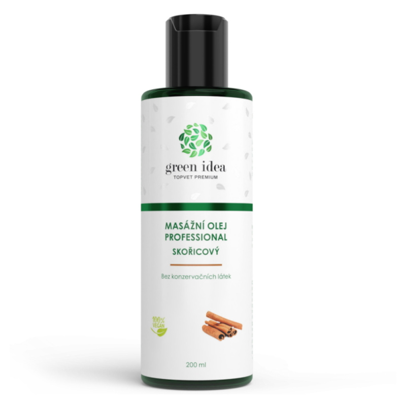GREEN IDEA Skořicový masážní olej 200 ml