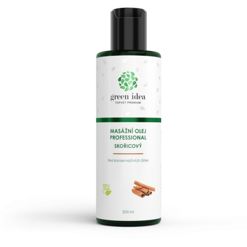 GREEN IDEA Skořicový masážní olej 200 ml