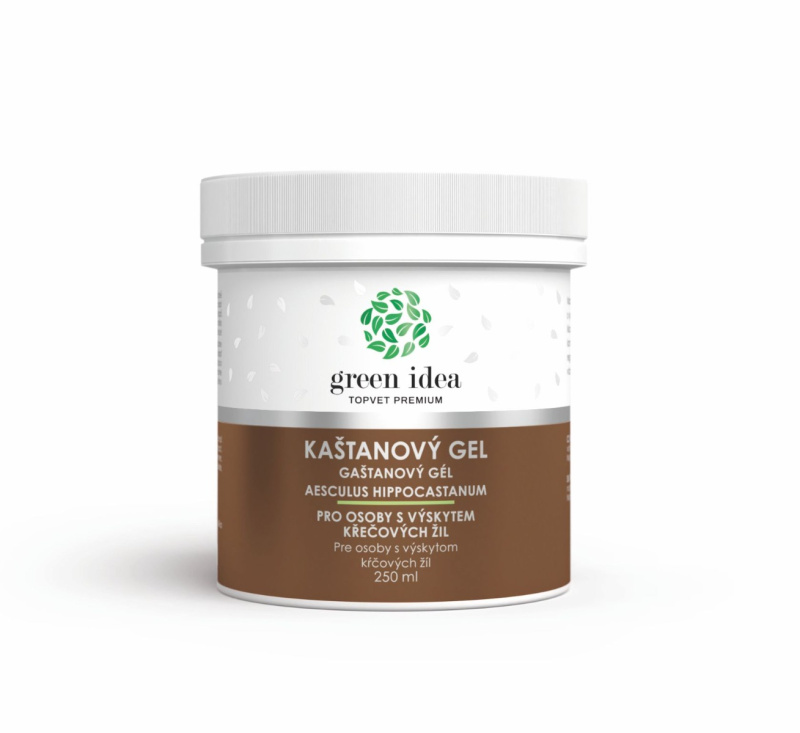Green Idea Kaštanový gel masážní gel na žíly a cévy 250 ml