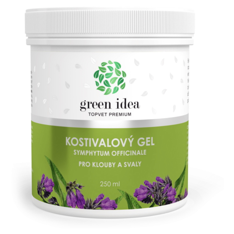 Green Idea Kostivalový gel masážní gel na svaly a klouby 250 ml