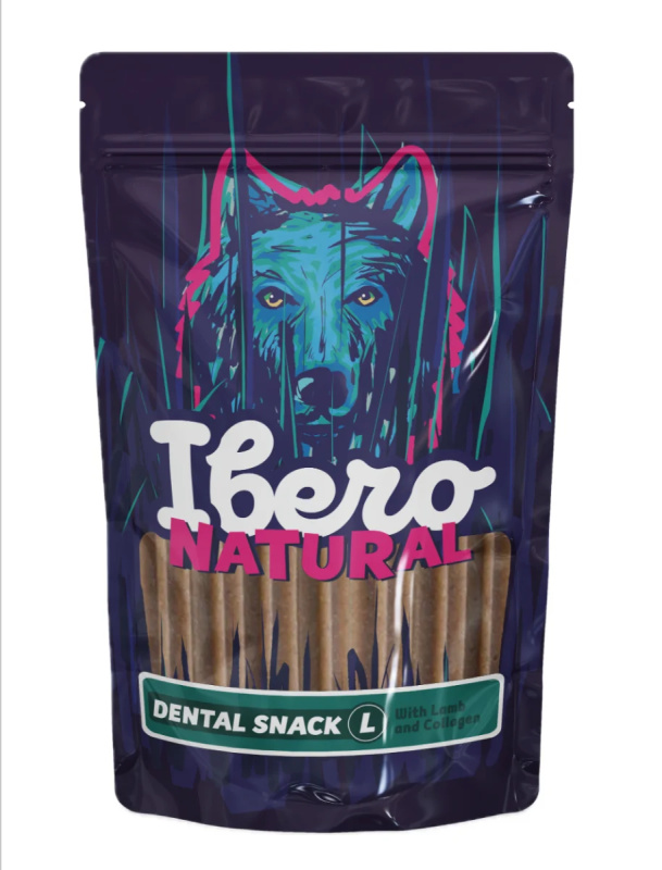 Ibero Natural Dental Snack Jehněčí/Kolagen - S/M (20ks)