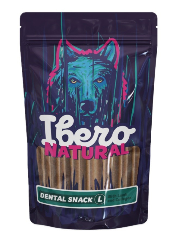 Ibero Natural Dental Snack s Jehněčím a Kolagenem - L (10ks)