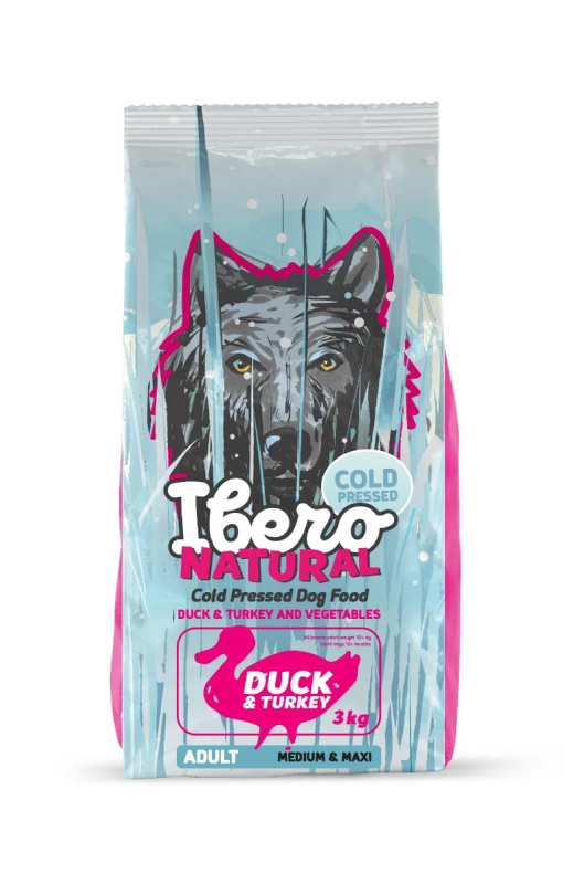 Ibero Cold Press Dog Adult Medium/Large Duck - 3kg