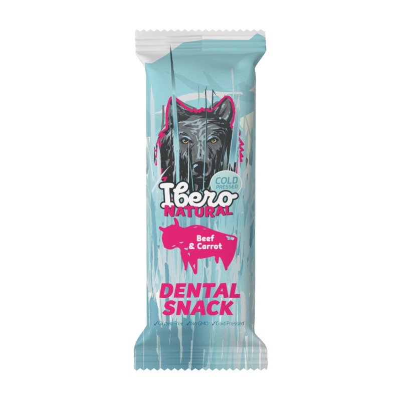 Ibero Cold Pressed Dental Snack Hovězí/Mrkev - S/M (3ks)