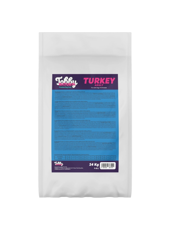 Tobby Natural Adult Dog Turkey - 14kg