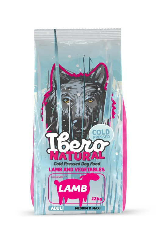 Ibero Cold Press Dog Adult Medium/Large Lamb - 12kg + 3kg GRATIS