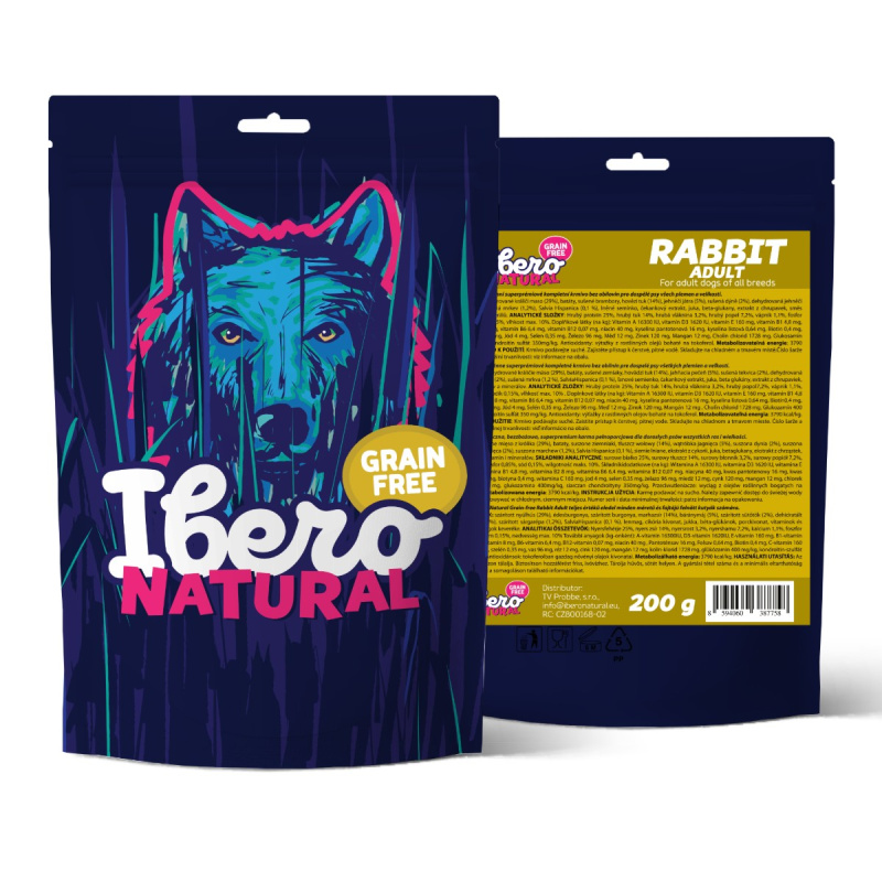 Vzorek - Ibero Natural Grain-free Rabbit Adult - 200g
