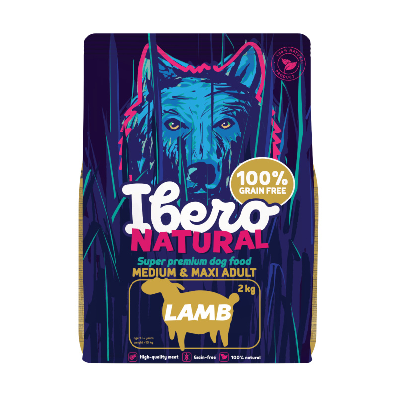 Ibero Grain-free Dog Medium & Maxi Adult Lamb - 2kg
