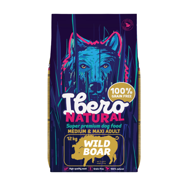 Ibero Grain-free Medium & Maxi Adult Wild Boar - 12kg