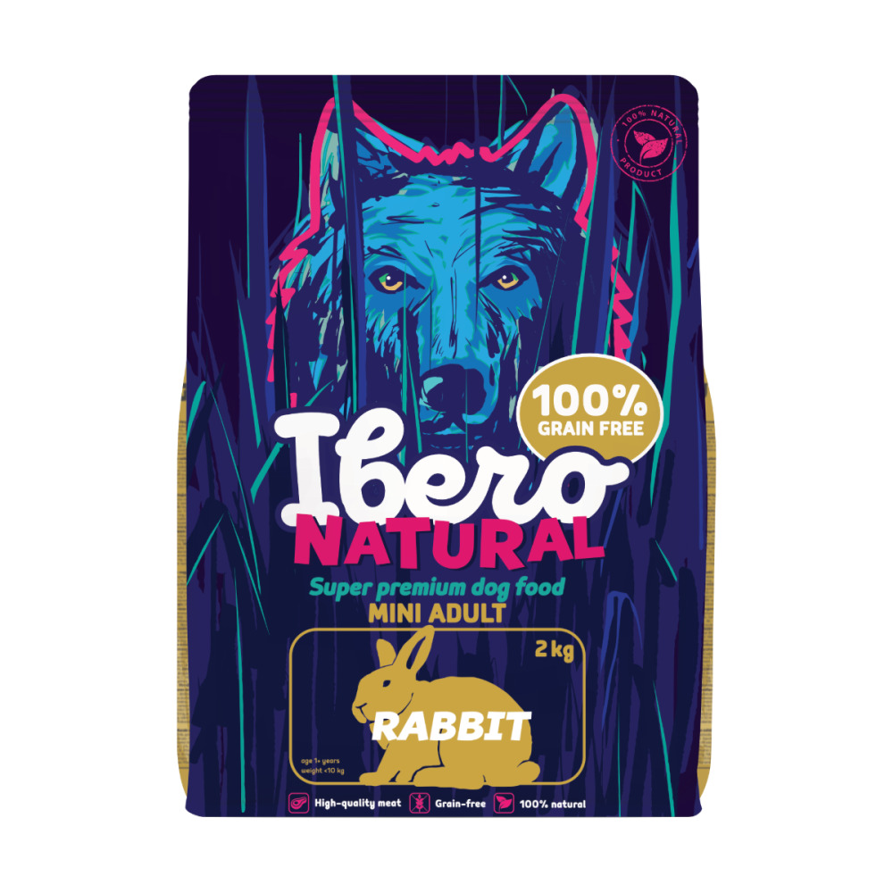 Ibero Grain Free Dog Mini Adult Rabbit - 2kg