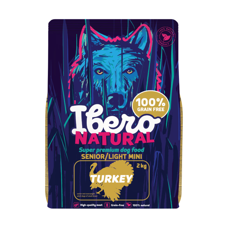 Ibero Grain Free Mini Senior & Light Turkey - 2kg