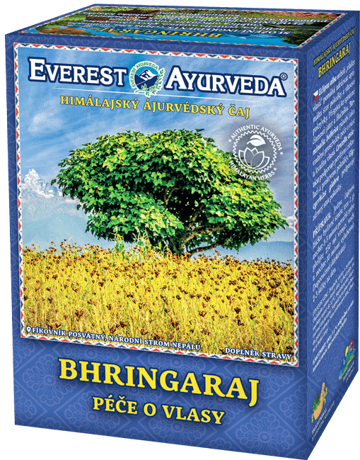 Everest Ayurveda Ajurvedský čaj BHRINGARAJ péče o vlasy 100 g