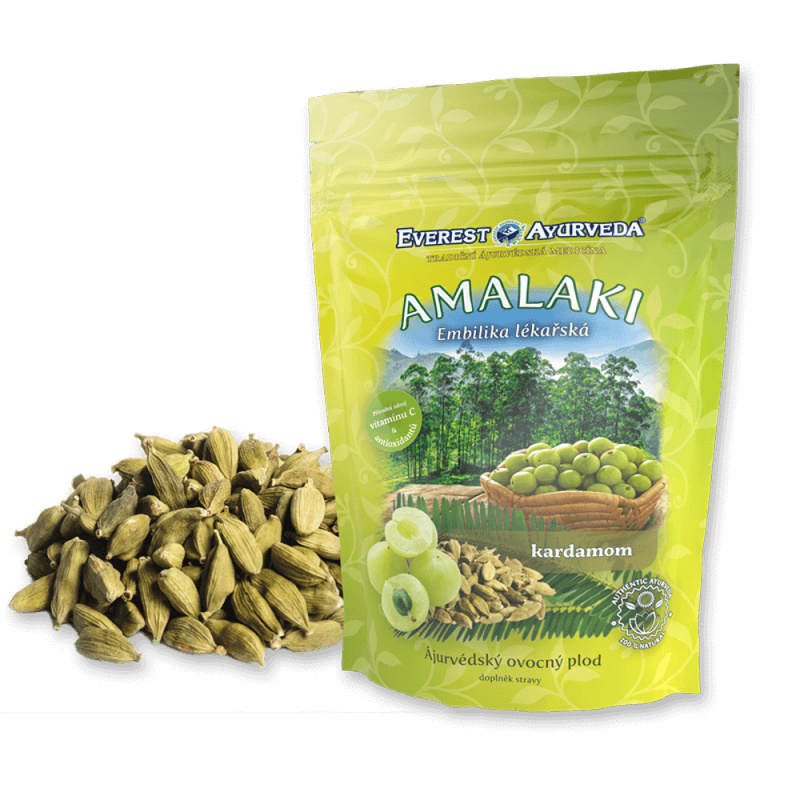 Amalaki plod a kardamóm - India