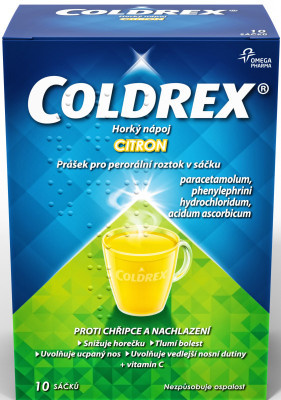 COLDREX Horký nápoj citrón 10 sáčků