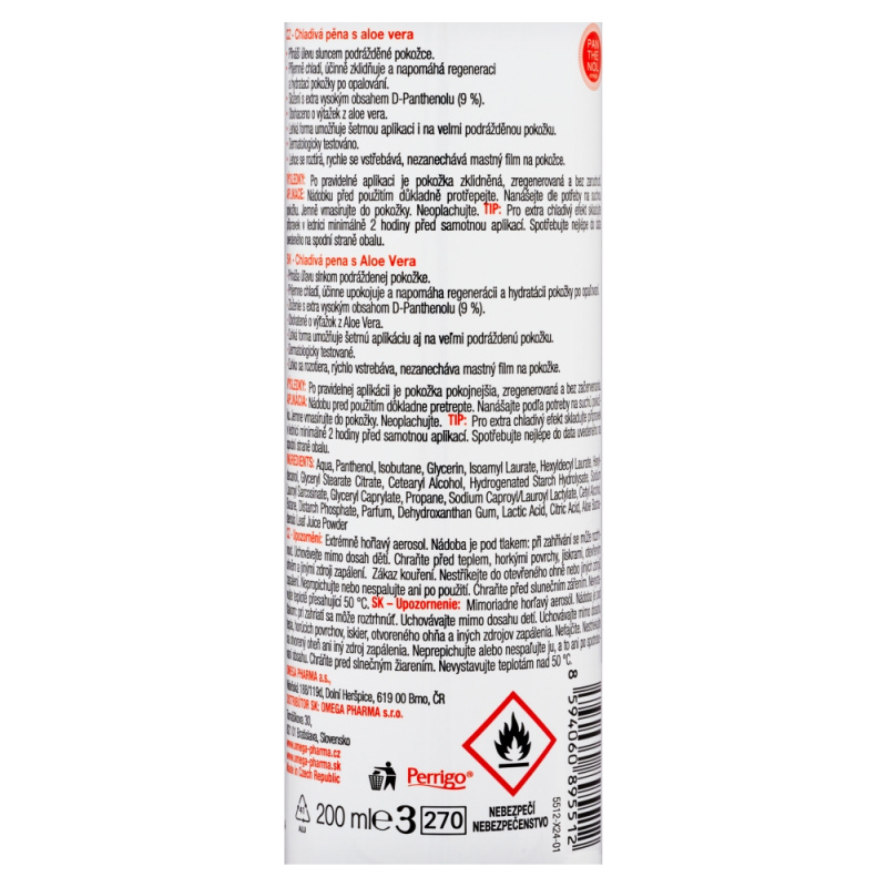 Altermed Panthenol Omega pěna po opalování s chladivým účinkem 200 ml