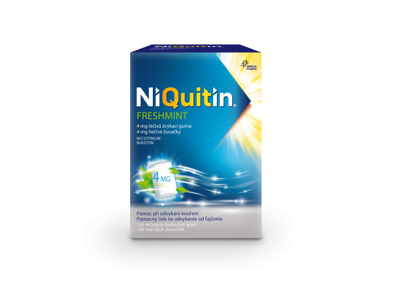 NIQUITIN FRESHMINT 4MG Léčivá žvýkací guma 100