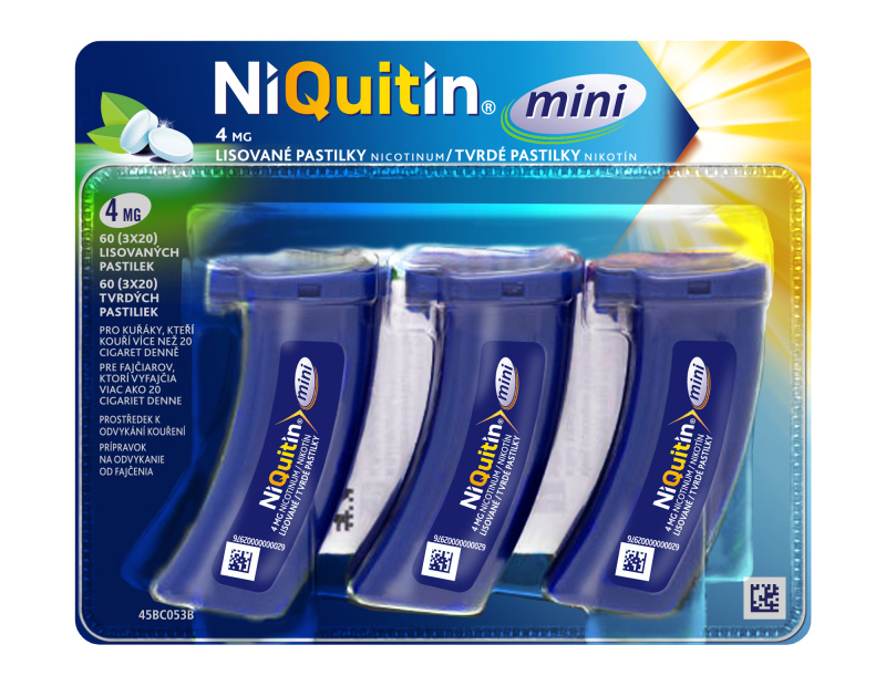 NIQUITIN MINI 4MG lisovaná pastilka 3X20