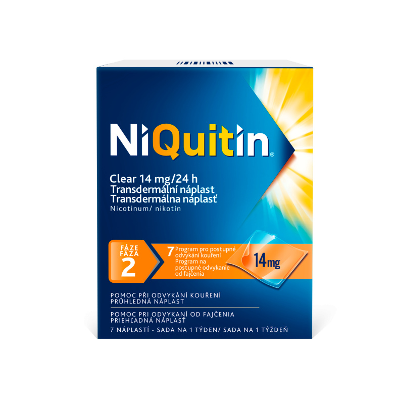 NIQUITIN CLEAR 14MG/24H Transdermální náplast 7