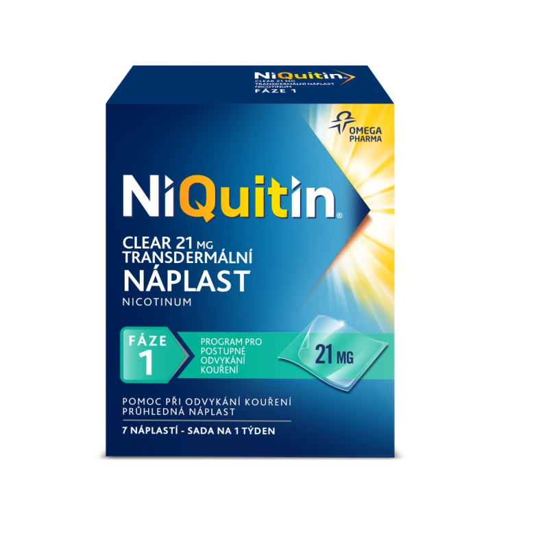 NIQUITIN CLEAR 21MG/24H Transdermální náplast 7