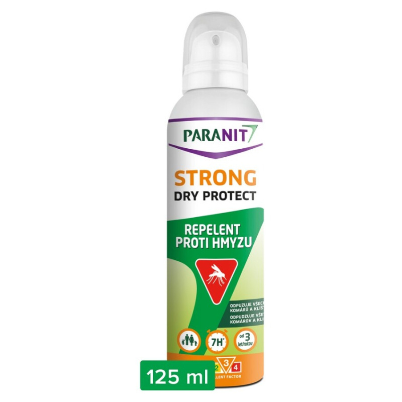 Paranit Strong Dry protect repelent proti komárům a klíšťatům 125 ml
