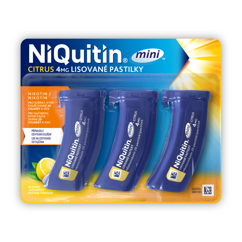 NIQUITIN Mini citrus 4mg 60 pastilek