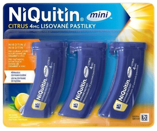 NIQUITIN Mini citrus 4mg 60 pastilek