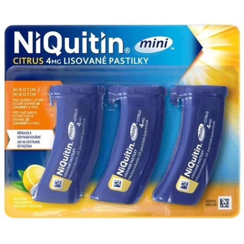 NIQUITIN Mini citrus 4mg 60 pastilek