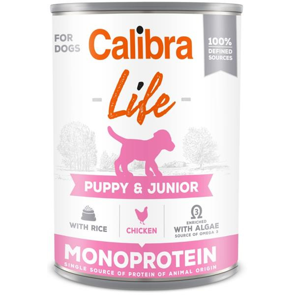 Calibra Dog Life  konz.Puppy&Junior Chicken&rice 400 g