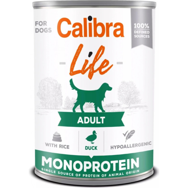 Calibra Dog Life  konz.Adult Duck with rice 400 g