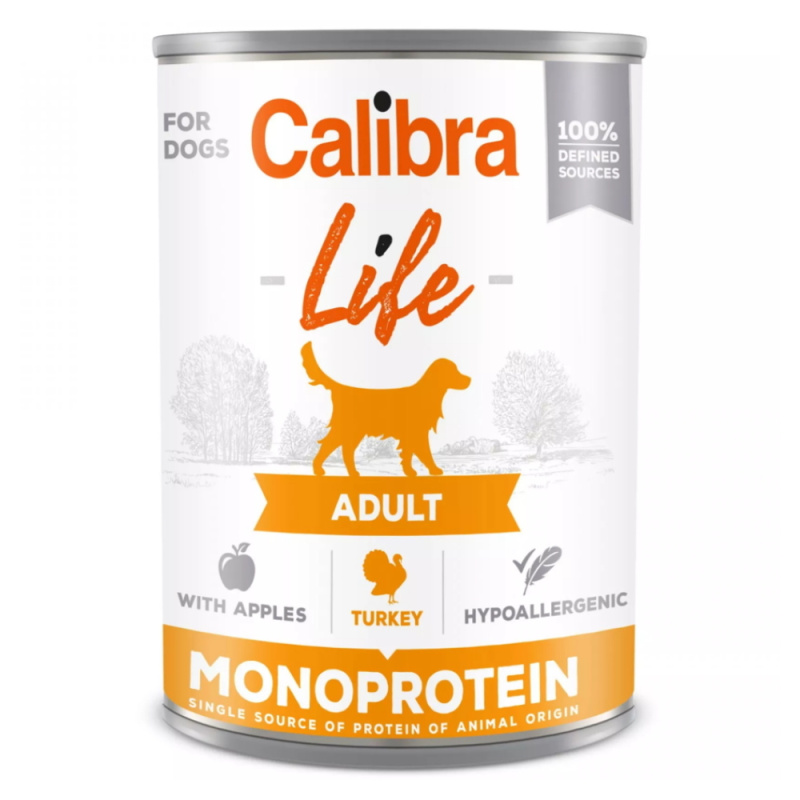 Calibra Dog Life  konz.Adult Turkey with apples 400 g