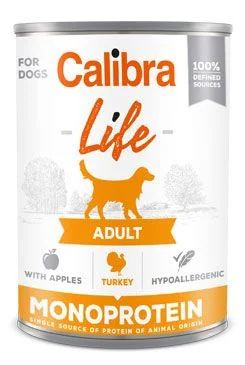 Calibra Dog Life  konz.Adult Turkey with apples 400 g