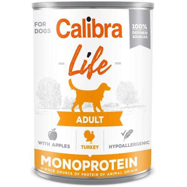 Calibra Dog Life  konz.Adult Turkey with apples 400 g
