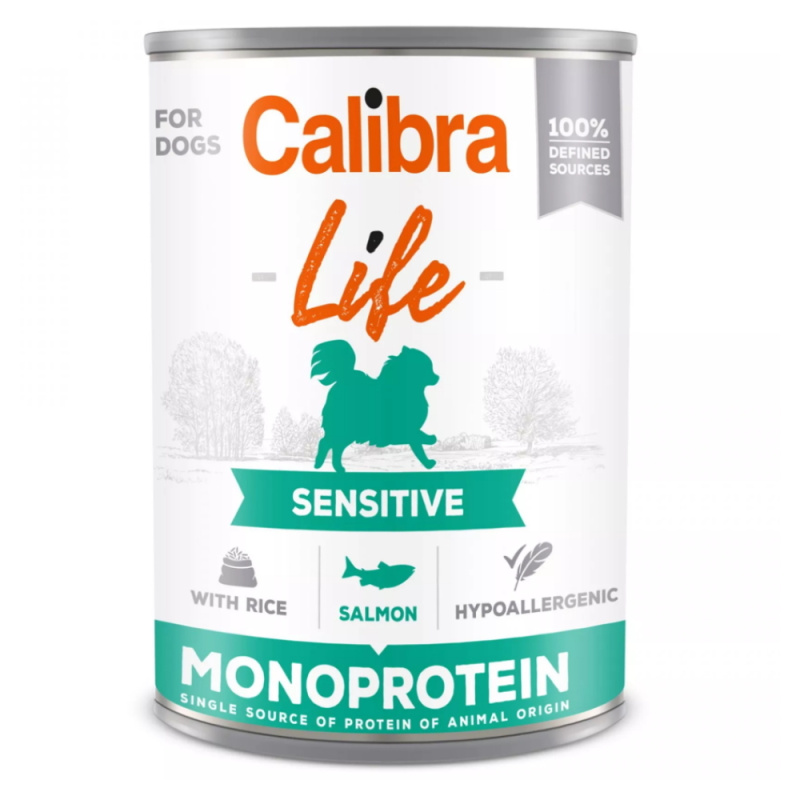 Calibra Dog Life  konz.Sensitive Salmon with rice 400 g