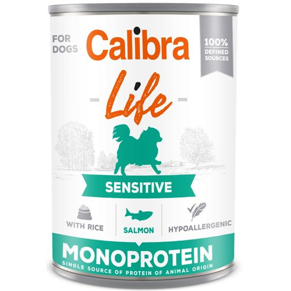 Calibra Dog Life  konz.Sensitive Salmon with rice 400 g