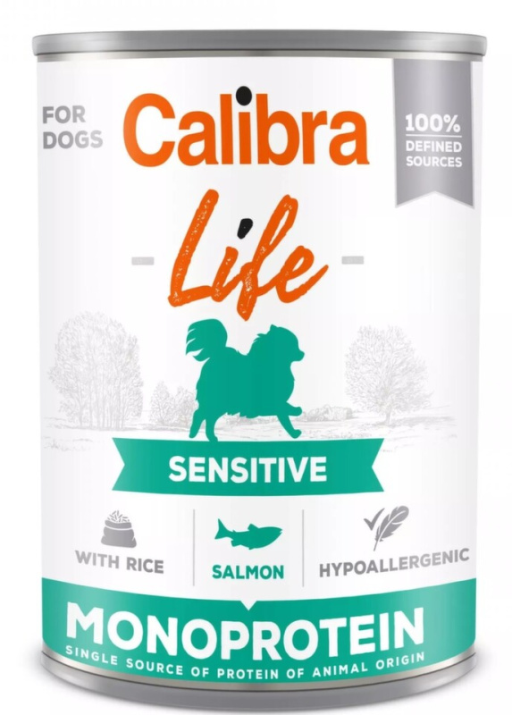 Calibra Dog Life  konz.Sensitive Salmon with rice 400 g