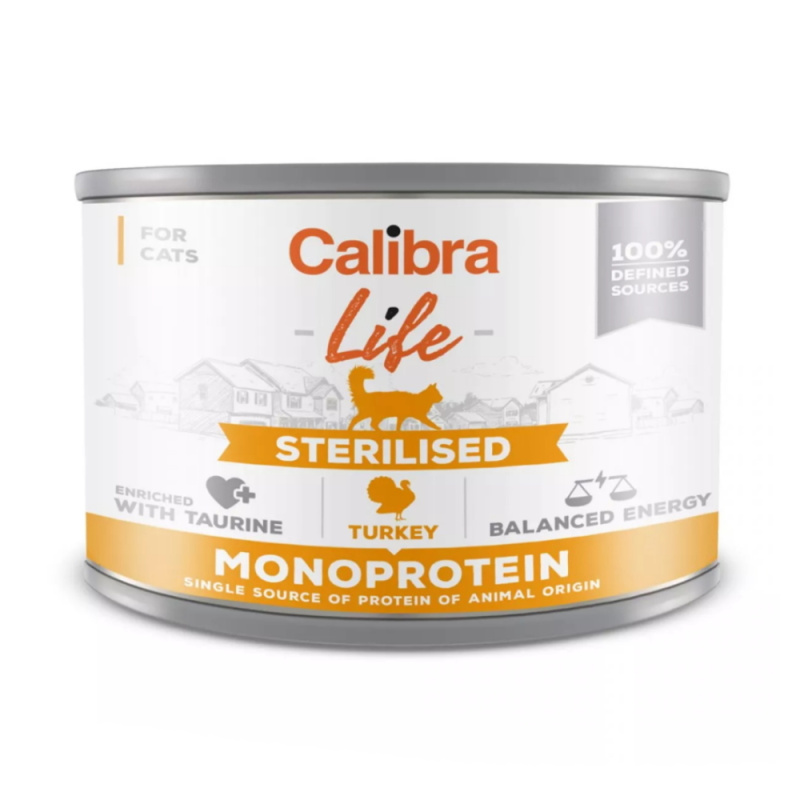 Calibra Cat Life konz.Sterilised Turkey 200 g