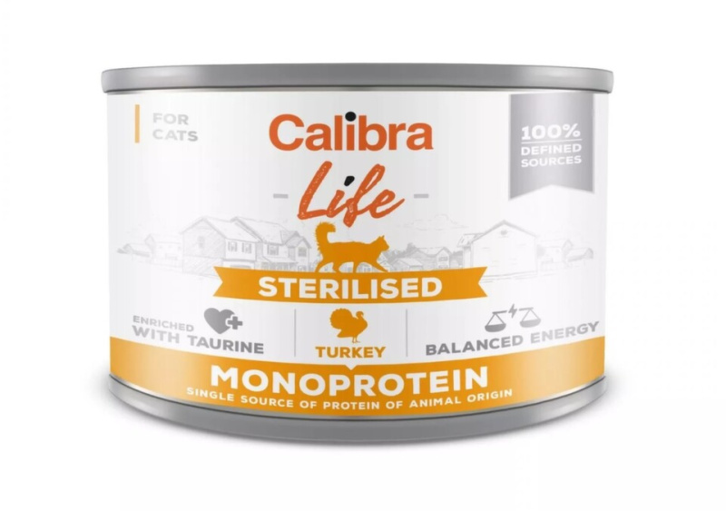 Calibra Cat Life konz.Sterilised Turkey 200 g