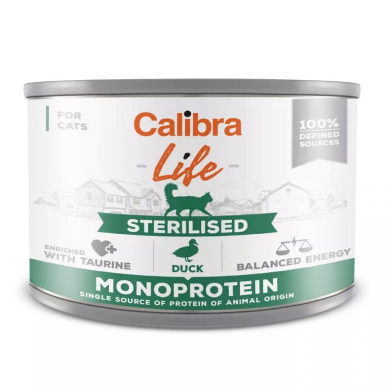 Calibra Cat Life konz.Sterilised Duck 200 g