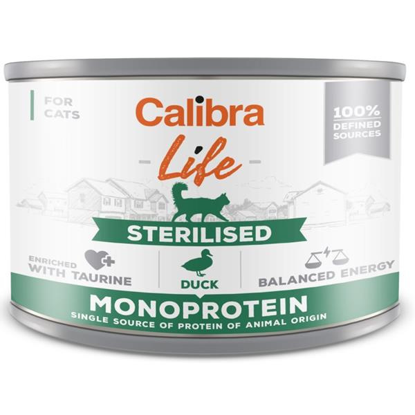 Calibra Cat Life konz.Sterilised Duck 200 g