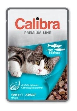 Calibra Cat kapsa Premium Adult Trout & Salmon 100g