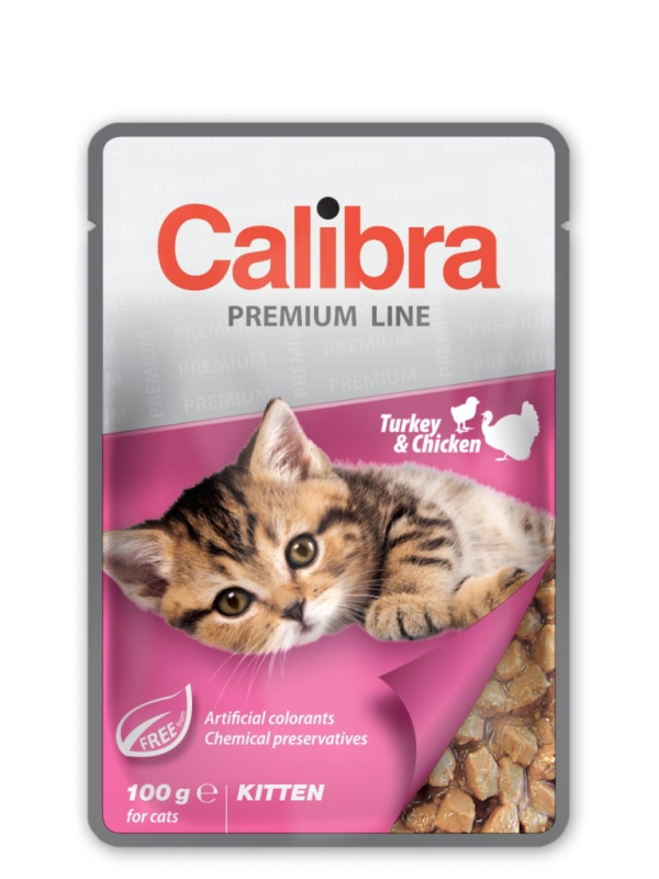 Calibra Cat kapsa Premium Kitten Turkey & Chicken 100g