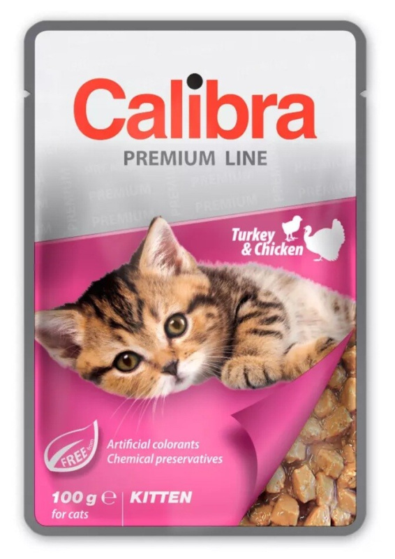 Calibra Cat kapsa Premium Kitten Turkey & Chicken 100g