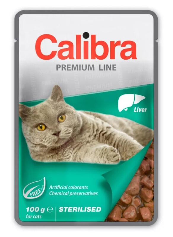 Calibra Cat kapsa Premium Sterilised Liver 100g