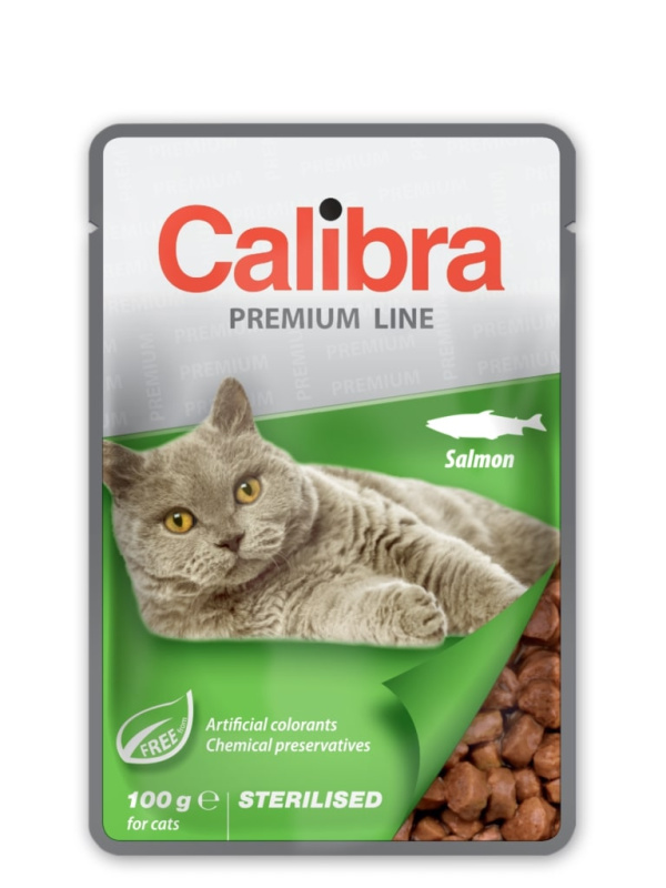 Calibra Cat kapsa Premium Sterilised Salmon 100g